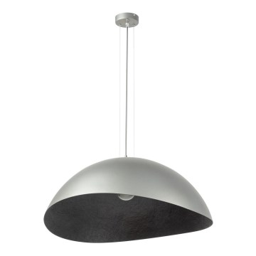 Hanglamp aan kabel SOLARIS 1xE27/60W/230V Ø 89 cm zilver/zwart