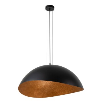 Hanglamp aan kabel SOLARIS 1xE27/60W/230V Ø 89 cm zwart/koper