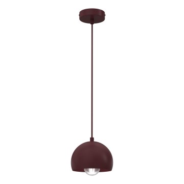 Hanglamp aan kabel SOOL 1xE27/15W/230V Ø 15 cm bordeaux