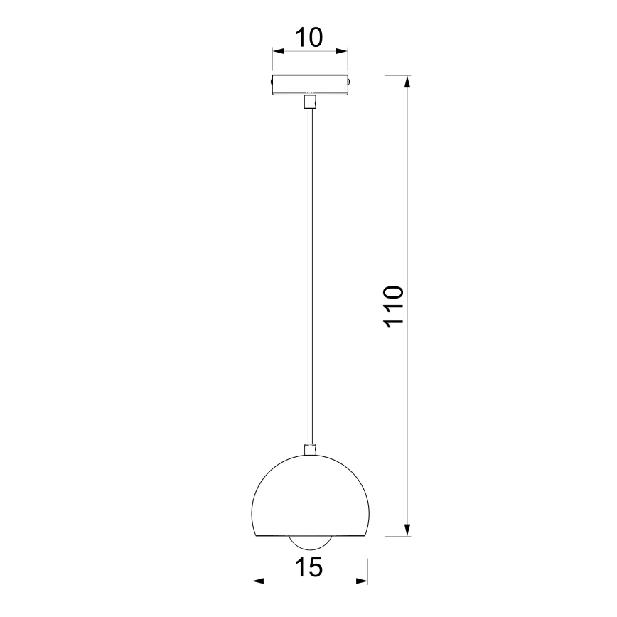 Hanglamp aan kabel SOOL 1xE27/15W/230V Ø 15 cm bordeaux