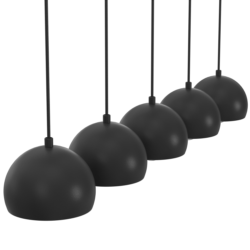 Hanglamp aan kabel SOOL 5xE27/15W/230V zwart