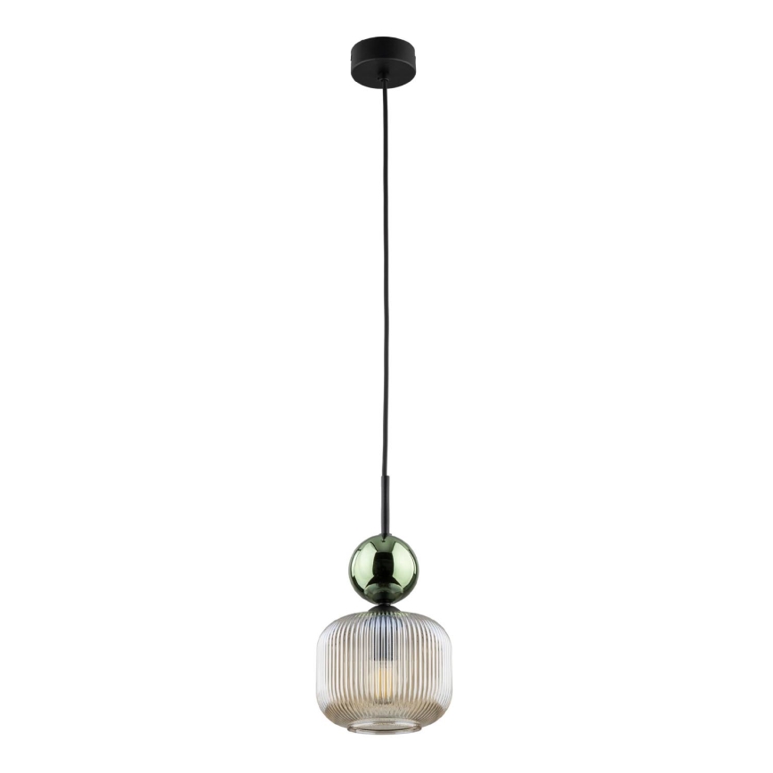 Hanglamp aan kabel SOPHIA 1xE14/10W/230V zwart/groen/rookbeige