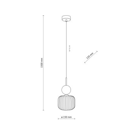 Hanglamp aan kabel SOPHIA 1xE14/10W/230V zwart/groen/rookbeige