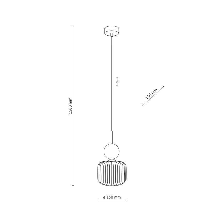 Hanglamp aan kabel SOPHIA 1xE14/10W/230V zwart/groen/rookbeige