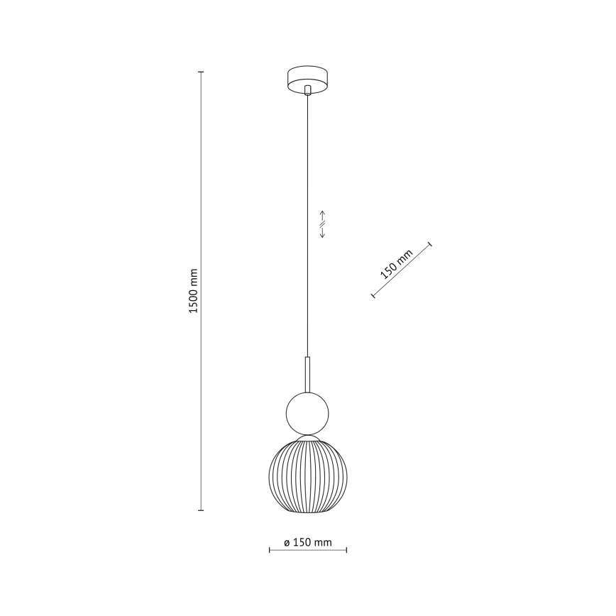 Hanglamp aan kabel SOPHIA 1xE14/10W/230V zwart/groen/rookbeige