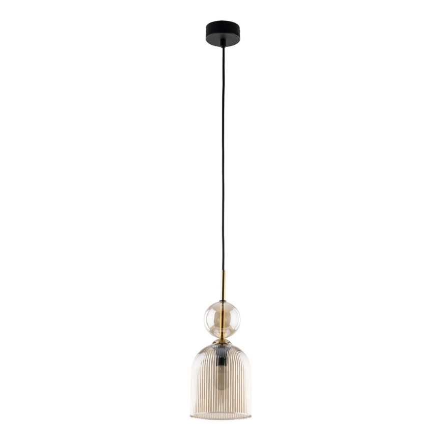 Hanglamp aan kabel SOPHIA 1xE14/10W/230V zwart/rookbeige
