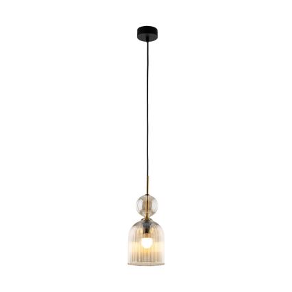 Hanglamp aan kabel SOPHIA 1xE14/10W/230V zwart/rookbeige