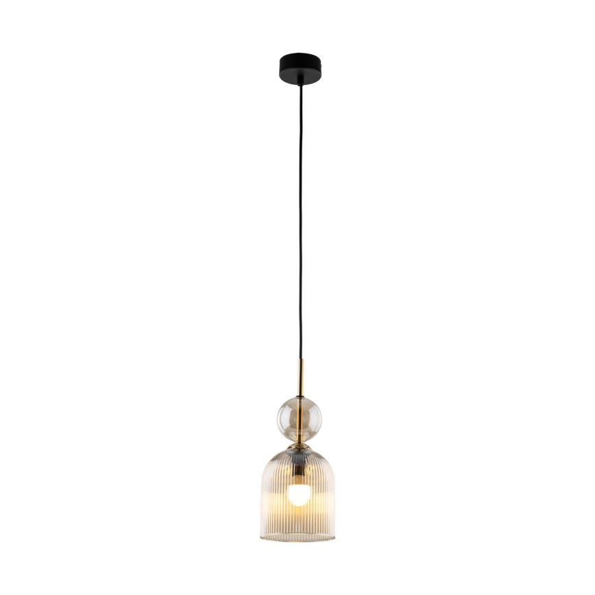Hanglamp aan kabel SOPHIA 1xE14/10W/230V zwart/rookbeige
