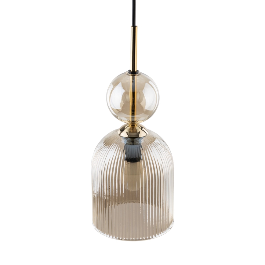 Hanglamp aan kabel SOPHIA 1xE14/10W/230V zwart/rookbeige