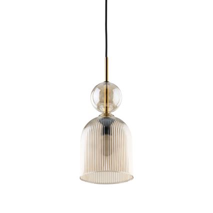 Hanglamp aan kabel SOPHIA 1xE14/10W/230V zwart/rookbeige