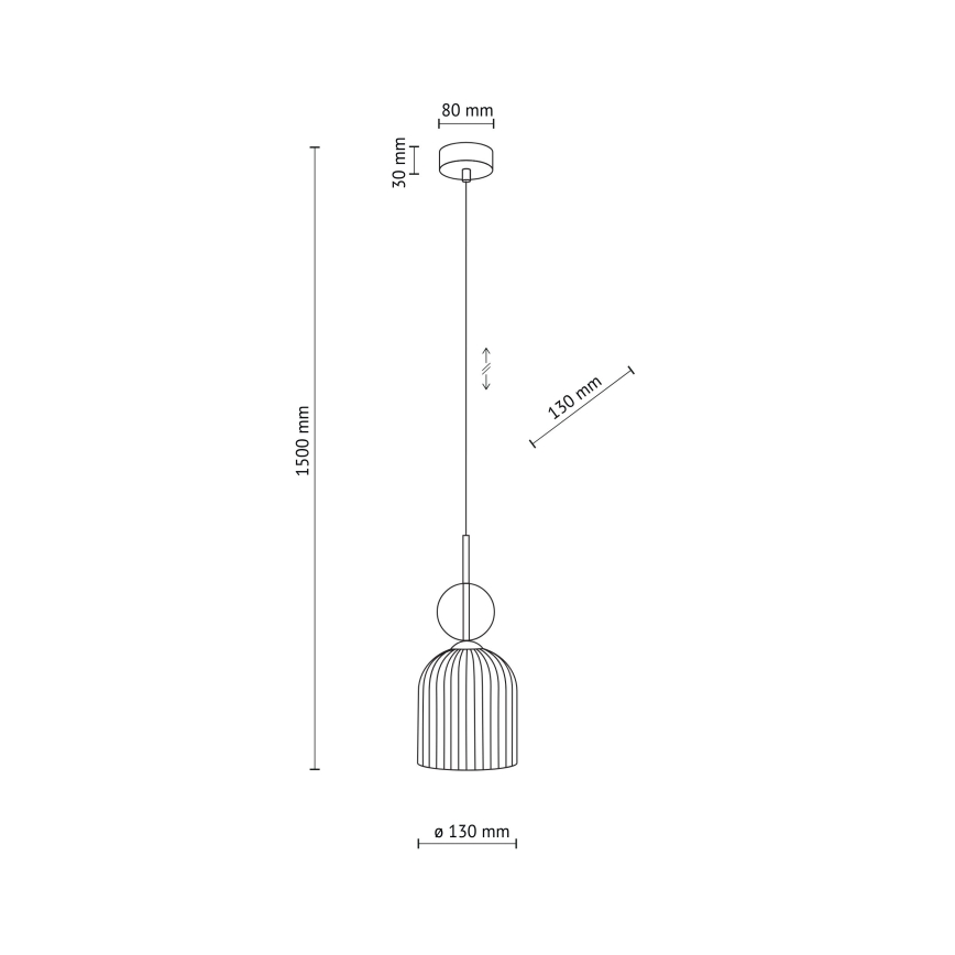 Hanglamp aan kabel SOPHIA 1xE14/10W/230V zwart/rookbeige
