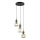 Hanglamp aan kabel SOPHIA 3xE14/10W/230V zwart/groen/gerookt beige