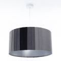Hanglamp aan kabel STRIPES 1xE27/60W/230V Ø 40 cm grijs