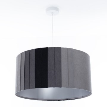 Hanglamp aan kabel STRIPES 1xE27/60W/230V Ø 40 cm grijs