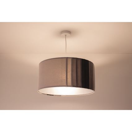 Hanglamp aan kabel STRIPES 1xE27/60W/230V Ø 40 cm grijs