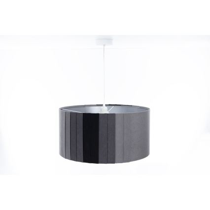 Hanglamp aan kabel STRIPES 1xE27/60W/230V Ø 40 cm grijs
