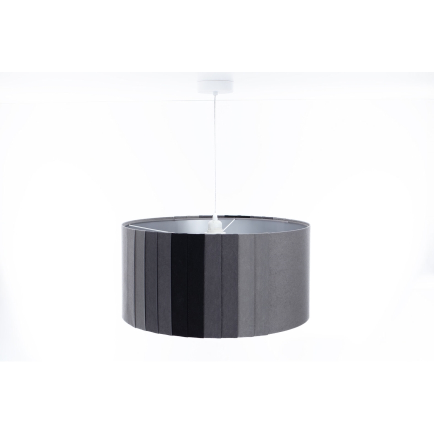 Hanglamp aan kabel STRIPES 1xE27/60W/230V Ø 40 cm grijs