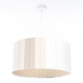 Hanglamp aan kabel STRIPES 1xE27/60W/230V Ø 60 cm crème