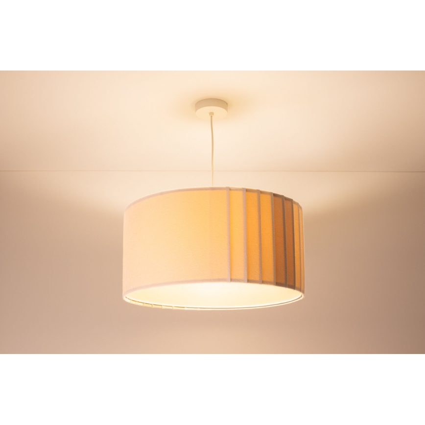 Hanglamp aan kabel STRIPES 1xE27/60W/230V Ø 60 cm crème