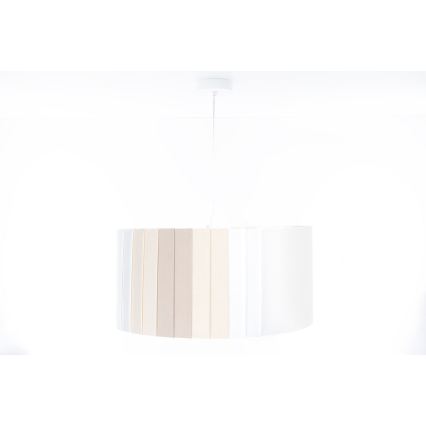 Hanglamp aan kabel STRIPES 1xE27/60W/230V Ø 60 cm crème