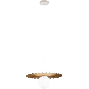 Hanglamp aan kabel SUNPLISS 1xG9/10W/230V Ø 35 cm goud/crème
