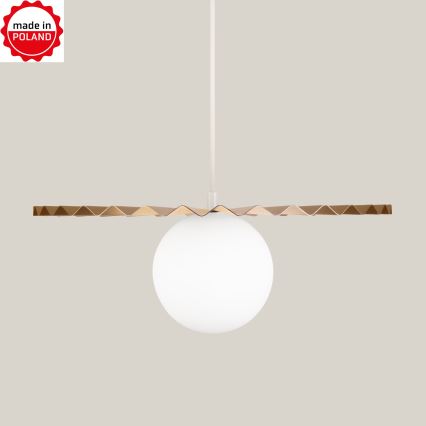 Hanglamp aan kabel SUNPLISS 1xG9/10W/230V Ø 35 cm goud/crème