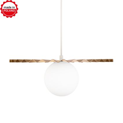 Hanglamp aan kabel SUNPLISS 1xG9/10W/230V Ø 35 cm goud/crème