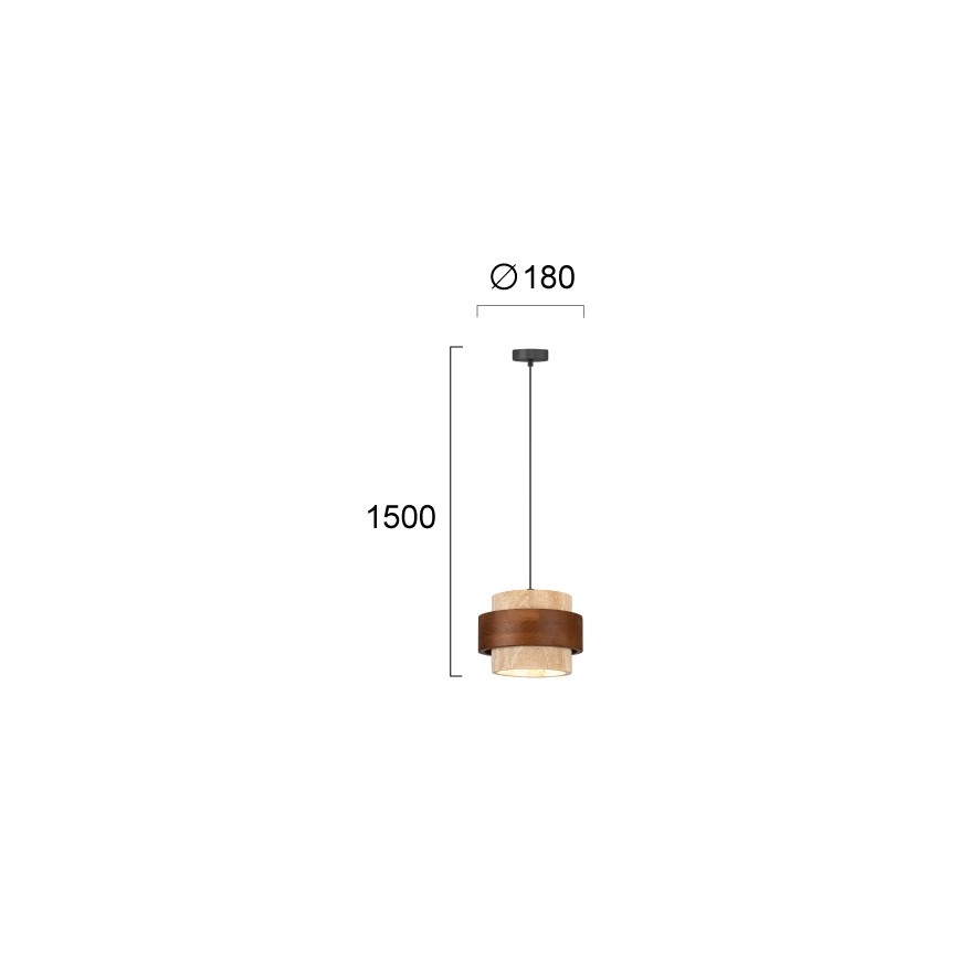 Hanglamp aan kabel SUSAN 1xGX53/15W/230V bruin/beige