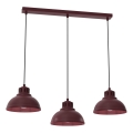 Hanglamp aan kabel SVEN 3xE27/15W/230V bordeaux