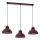 Hanglamp aan kabel SVEN 3xE27/15W/230V bordeaux