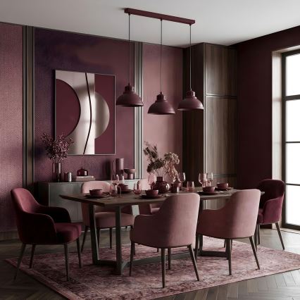 Hanglamp aan kabel SVEN 3xE27/15W/230V bordeaux
