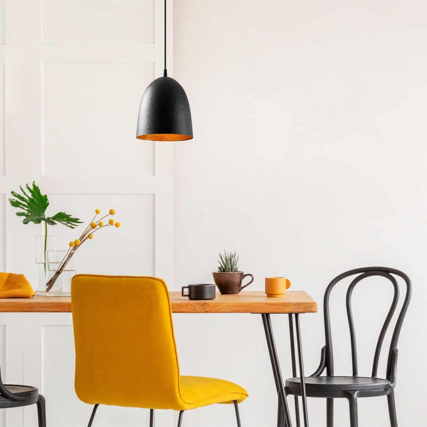 Hanglamp aan kabel TATTOO 1xE27/40W/230V Ø 20 cm zwart