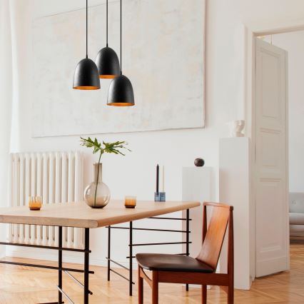 Hanglamp aan kabel TATTOO 3xE27/40W/230V zwart