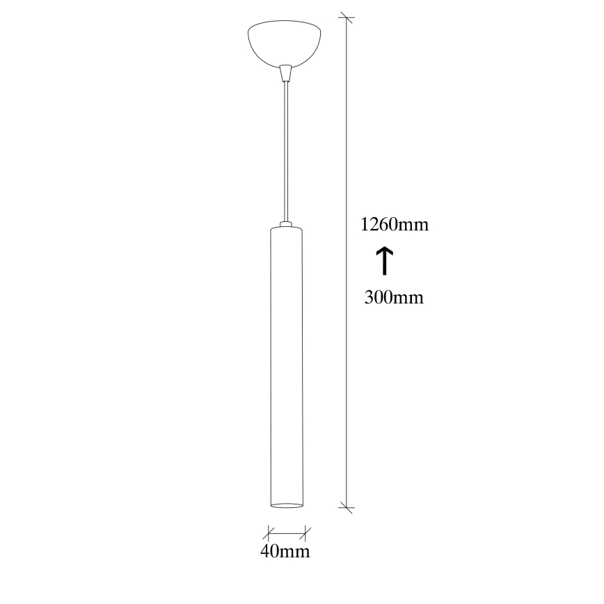 Hanglamp aan kabel TEMPO 1xE27/40W/230V goudkleurig