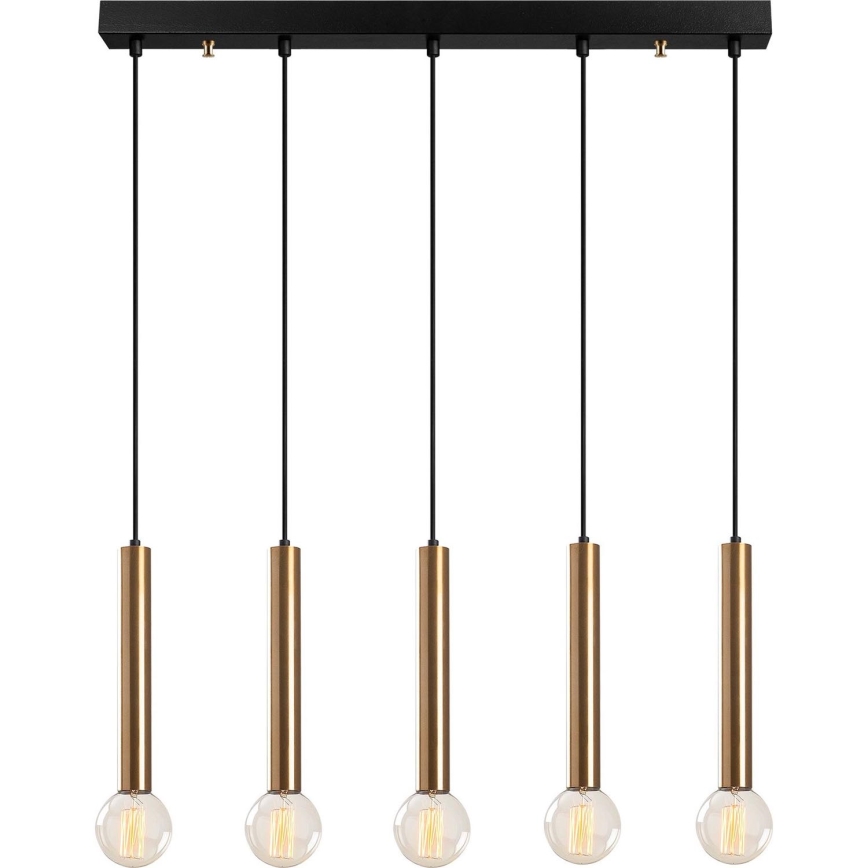 Hanglamp aan kabel TEMPO 5xE27/40W/230V, goudkleurig