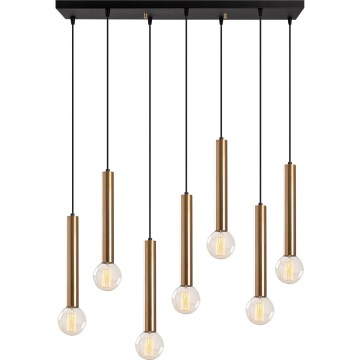 Hanglamp aan kabel TEMPO 7xE27/40W/230V goudkleurig