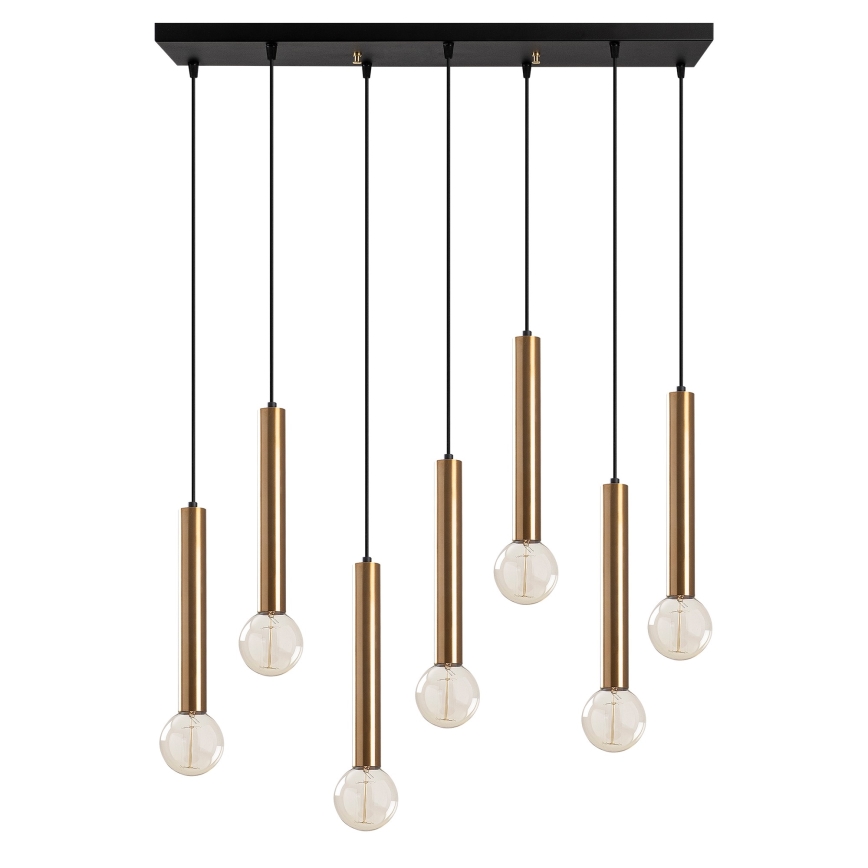 Hanglamp aan kabel TEMPO 7xE27/40W/230V goudkleurig
