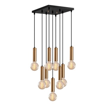 Hanglamp aan kabel TEMPO 9xE27/40W/230V goudkleurig