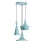 Hanglamp aan kabel TOM 3xE27/40W/230V blauw