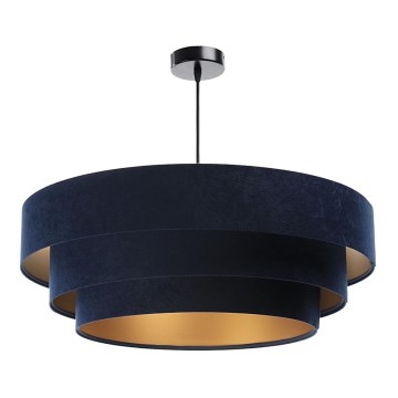Hanglamp aan kabel TRINITI 1xE27/60W/230V blauw/goud