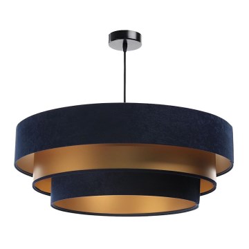 Hanglamp aan kabel TRINITI 1xE27/60W/230V blauw/goud