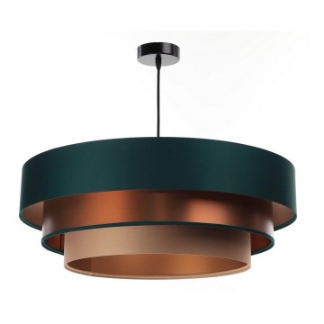 Hanglamp aan kabel TRINITI 1xE27/60W/230V groen/koper
