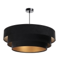 Hanglamp aan kabel TRINITI 1xE27/60W/230V zwart/goud