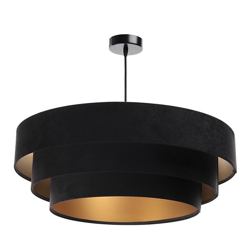 Hanglamp aan kabel TRINITI 1xE27/60W/230V zwart/goud