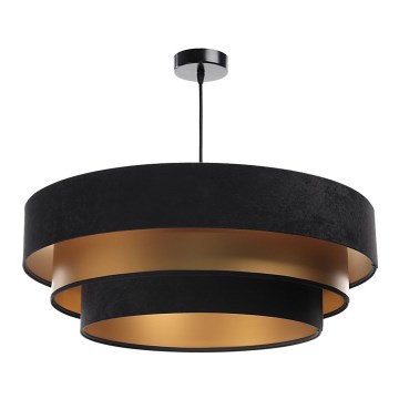 Hanglamp aan kabel TRINITI 1xE27/60W/230V zwart/goud