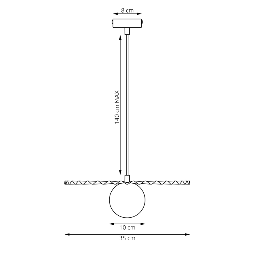 Hanglamp aan kabel UMBRA 1xG9/8W/230V, wit