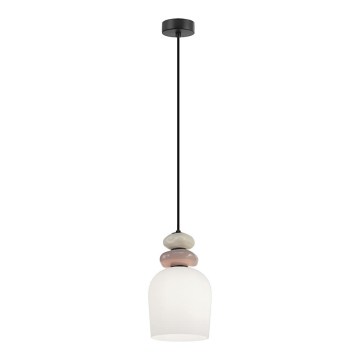 Hanglamp aan kabel VALISIA 3xE27/40W/230V beige/olijfgroen