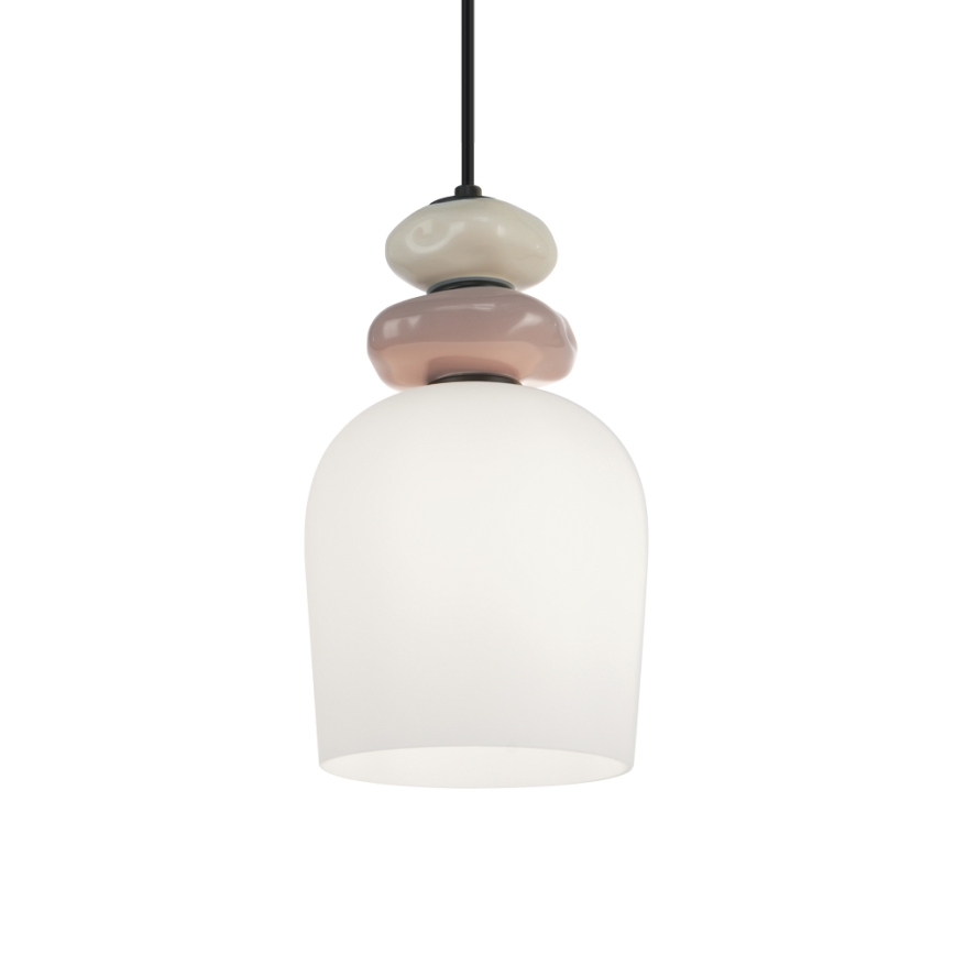 Hanglamp aan kabel VALISIA 3xE27/40W/230V beige/olijfgroen