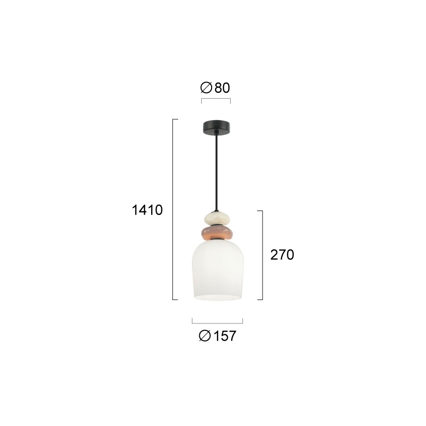 Hanglamp aan kabel VALISIA 3xE27/40W/230V beige/olijfgroen