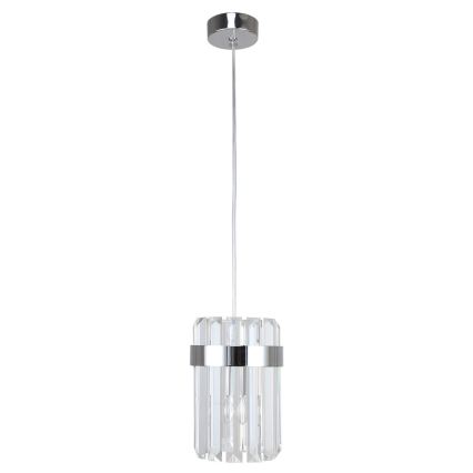 Hanglamp aan kabel VETRO 1xE14/10W/230V glanzend chroom